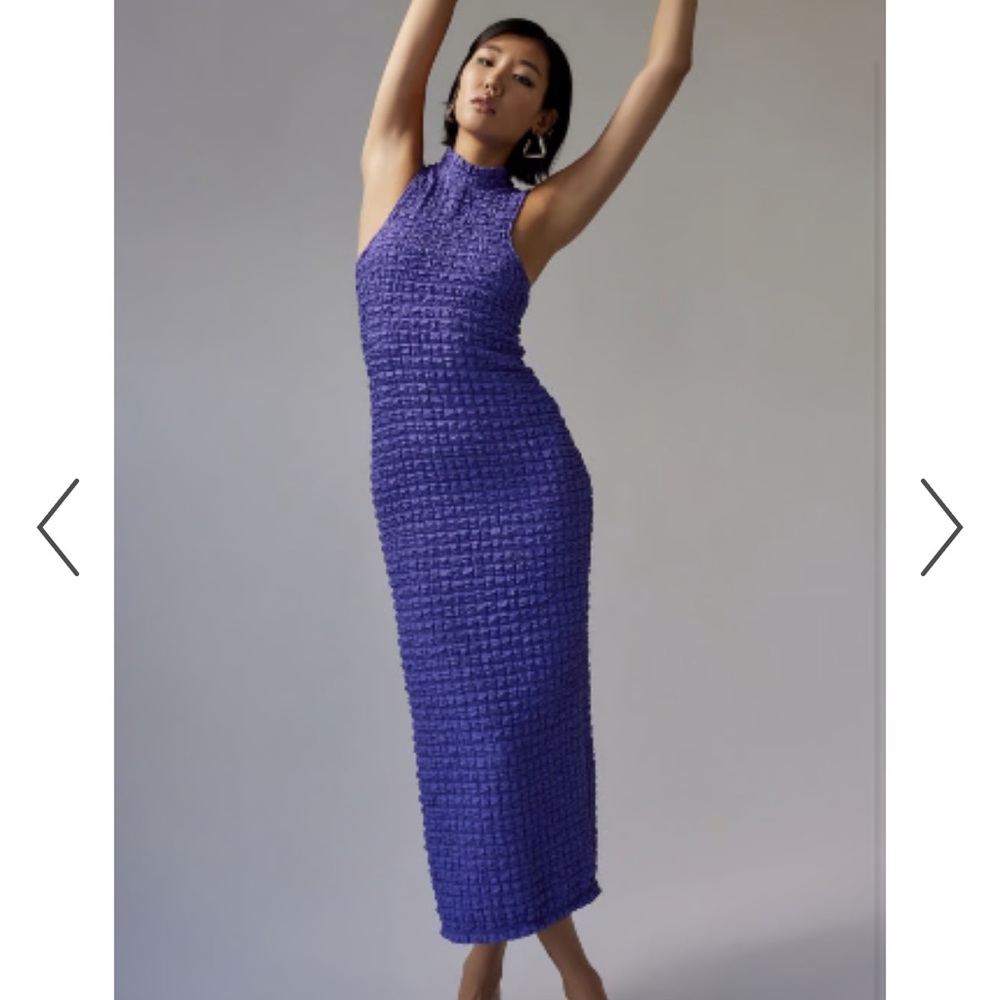 Elegant Purple Sleeveless Dress